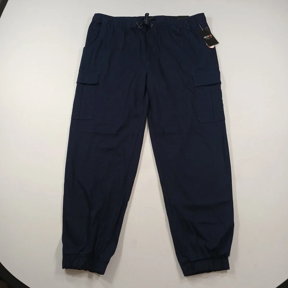 GALAXY Slim Fit Cargo Jogger Pants Mens 2XL XXL‎ Navy Blue $58 NEW